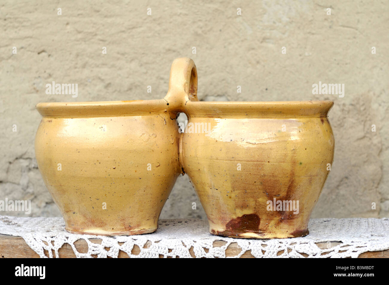 Pottery in open air museum in Guciów, Roztocze region, Poland Stock Photo