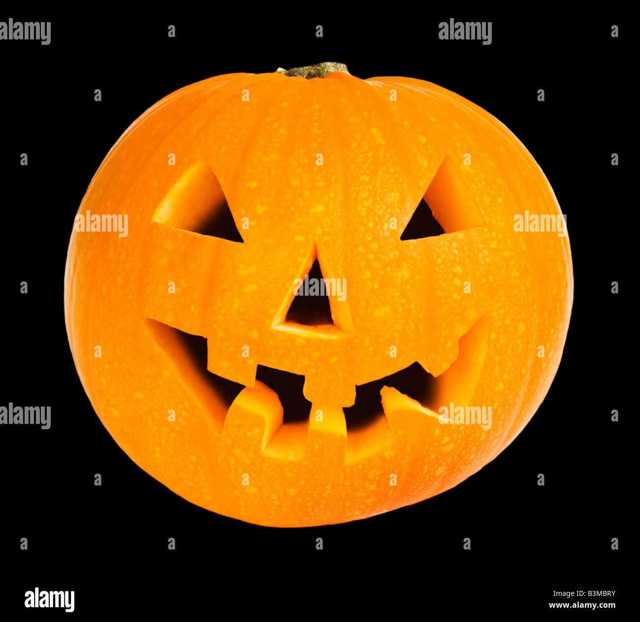 Halloween pumpkin isolated on a black background with clipping path ...