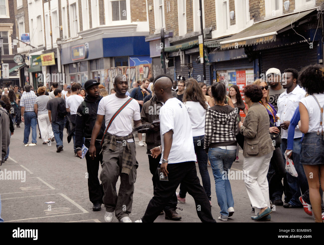 general multicultural street scene notting Hill Stock Photo