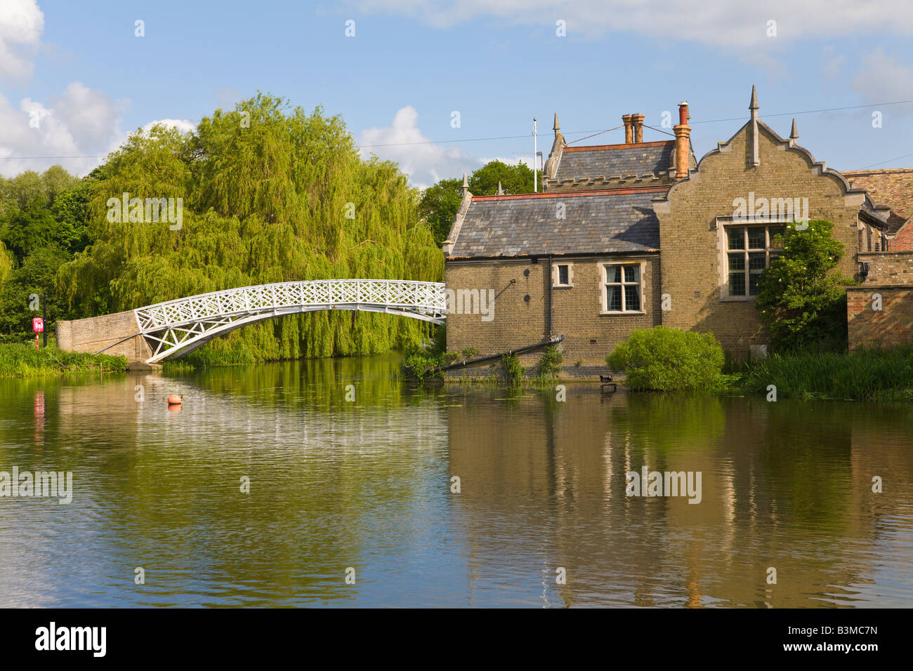 The Chinese Bridge, River Ouse, Godmanchester, Cambridgeshire, England Stock Photo