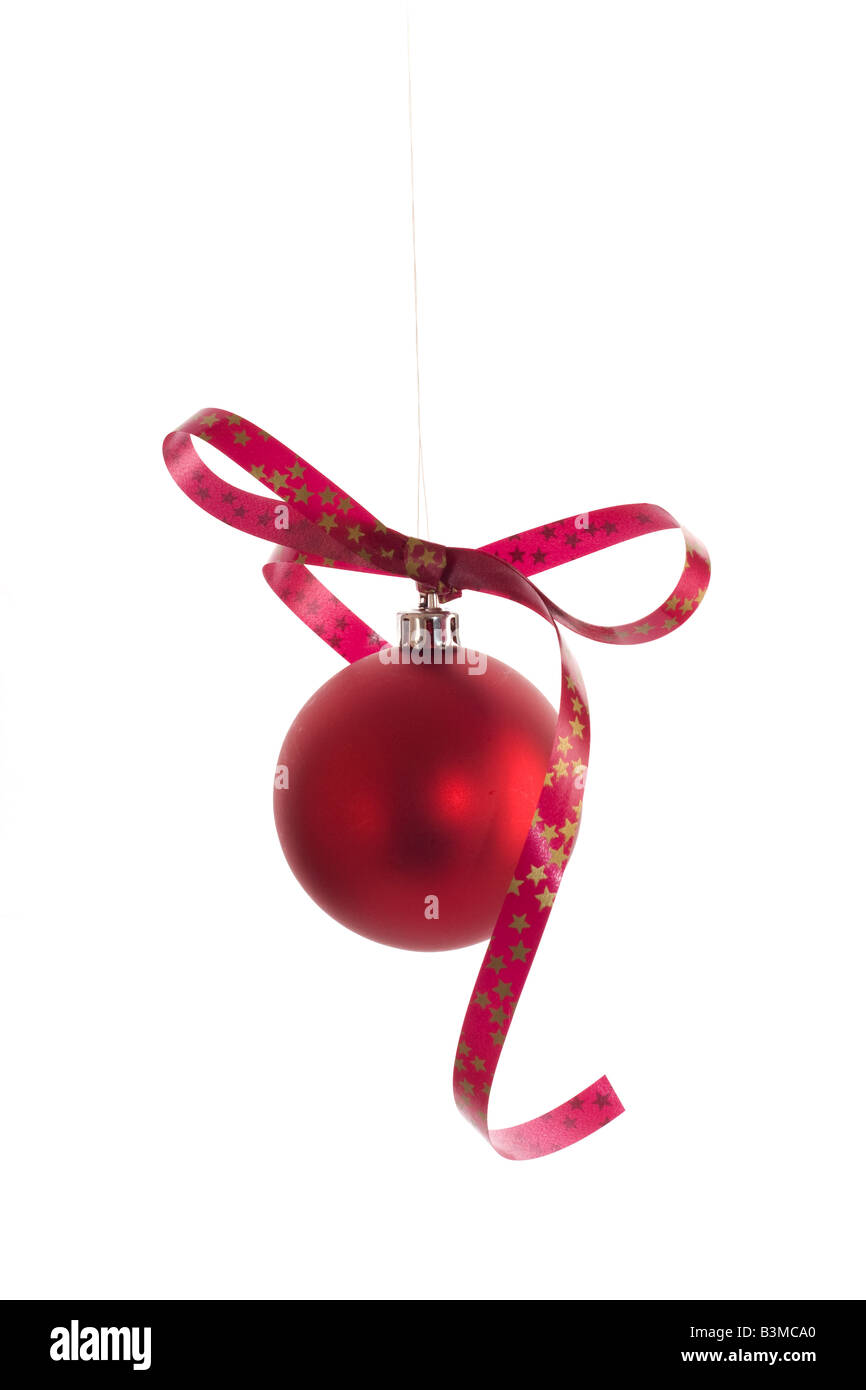 Red ball Christmas decoration Stock Photo Alamy