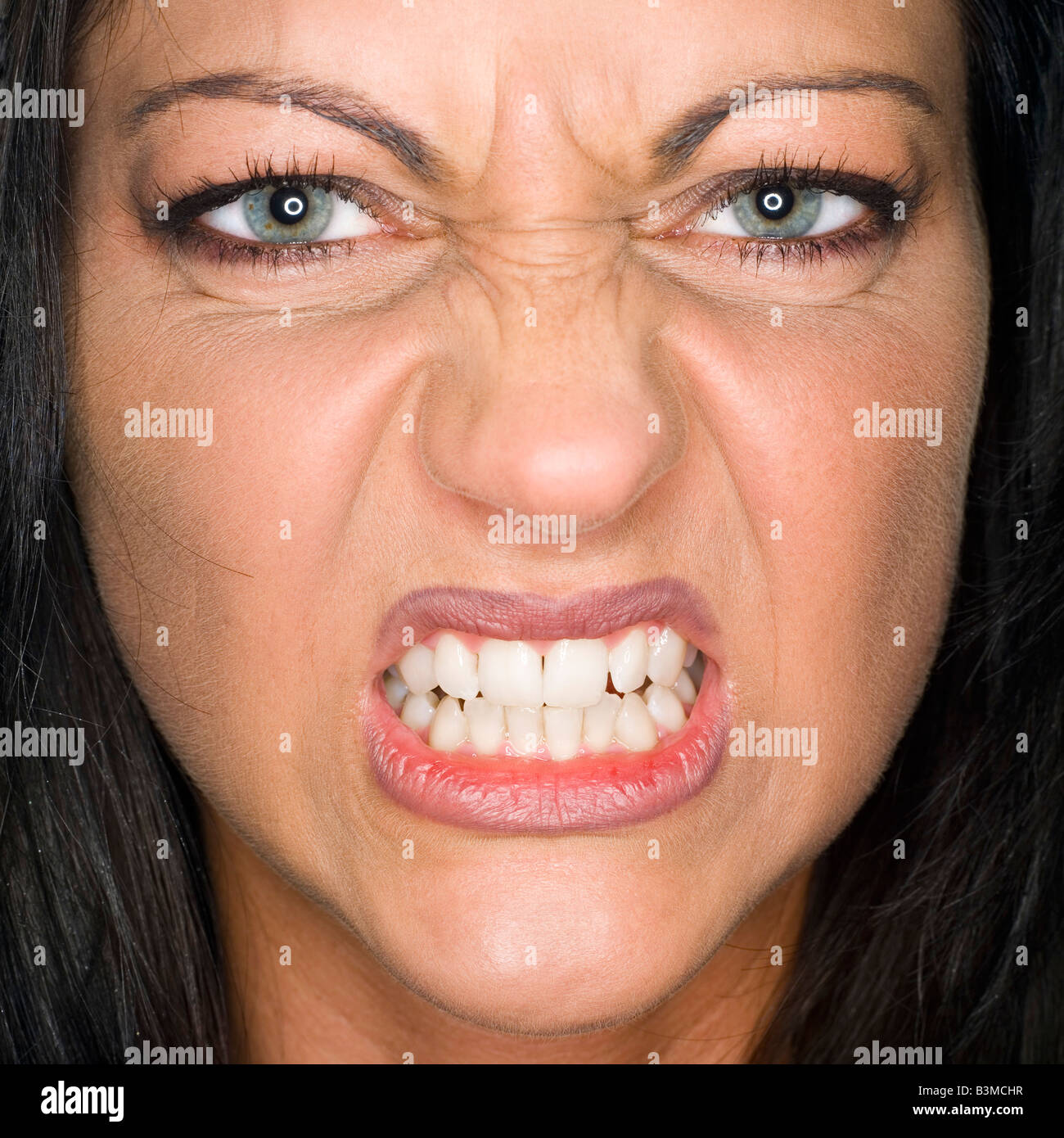 Face baring teeth hi res stock photography and images Alamy
