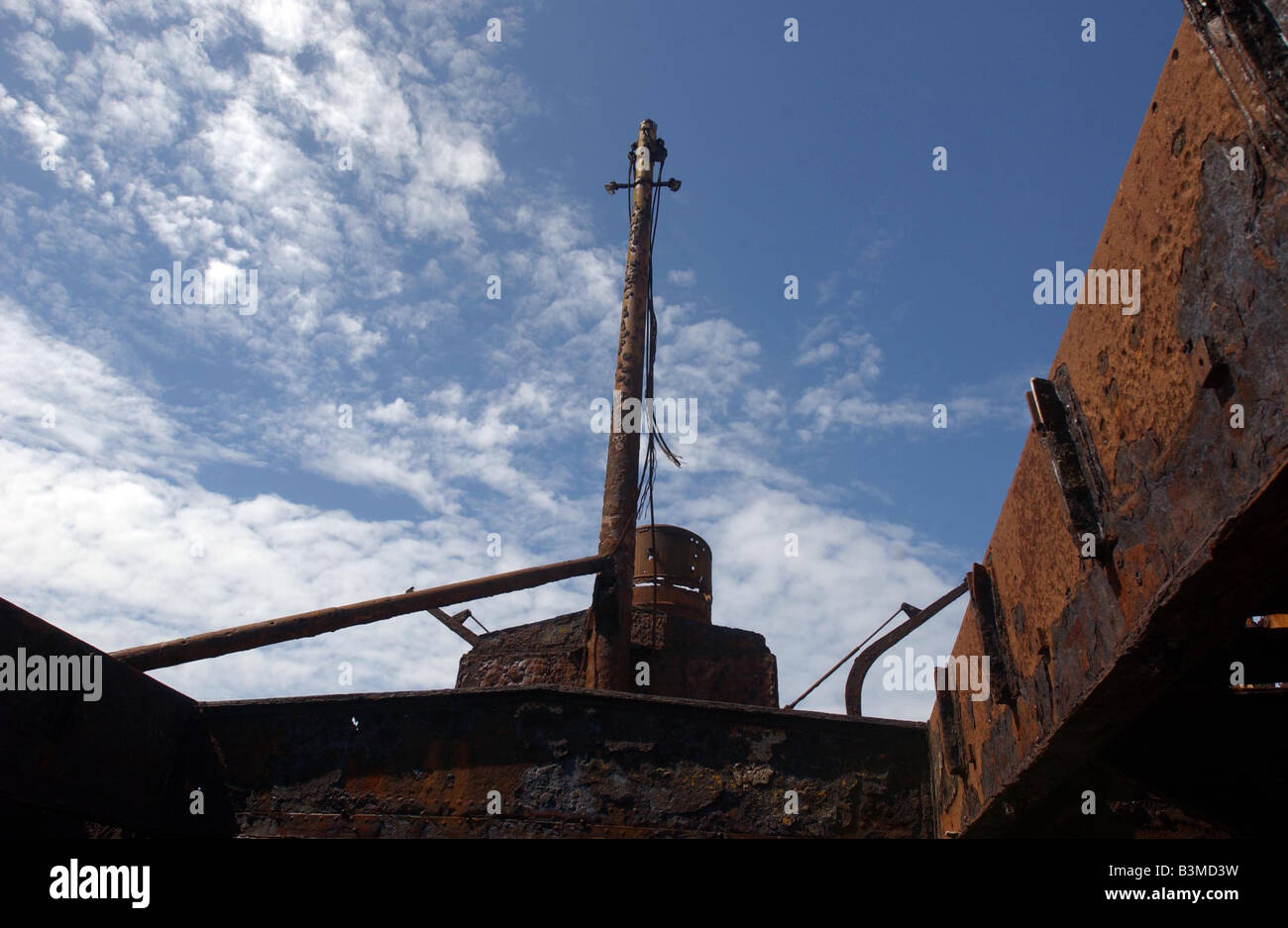 The shipwreck on Inis Oirr (Craggy Island) that appears at the opening