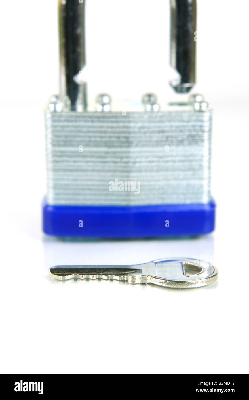 A padlock isolated against a white background Stock Photo - Alamy
