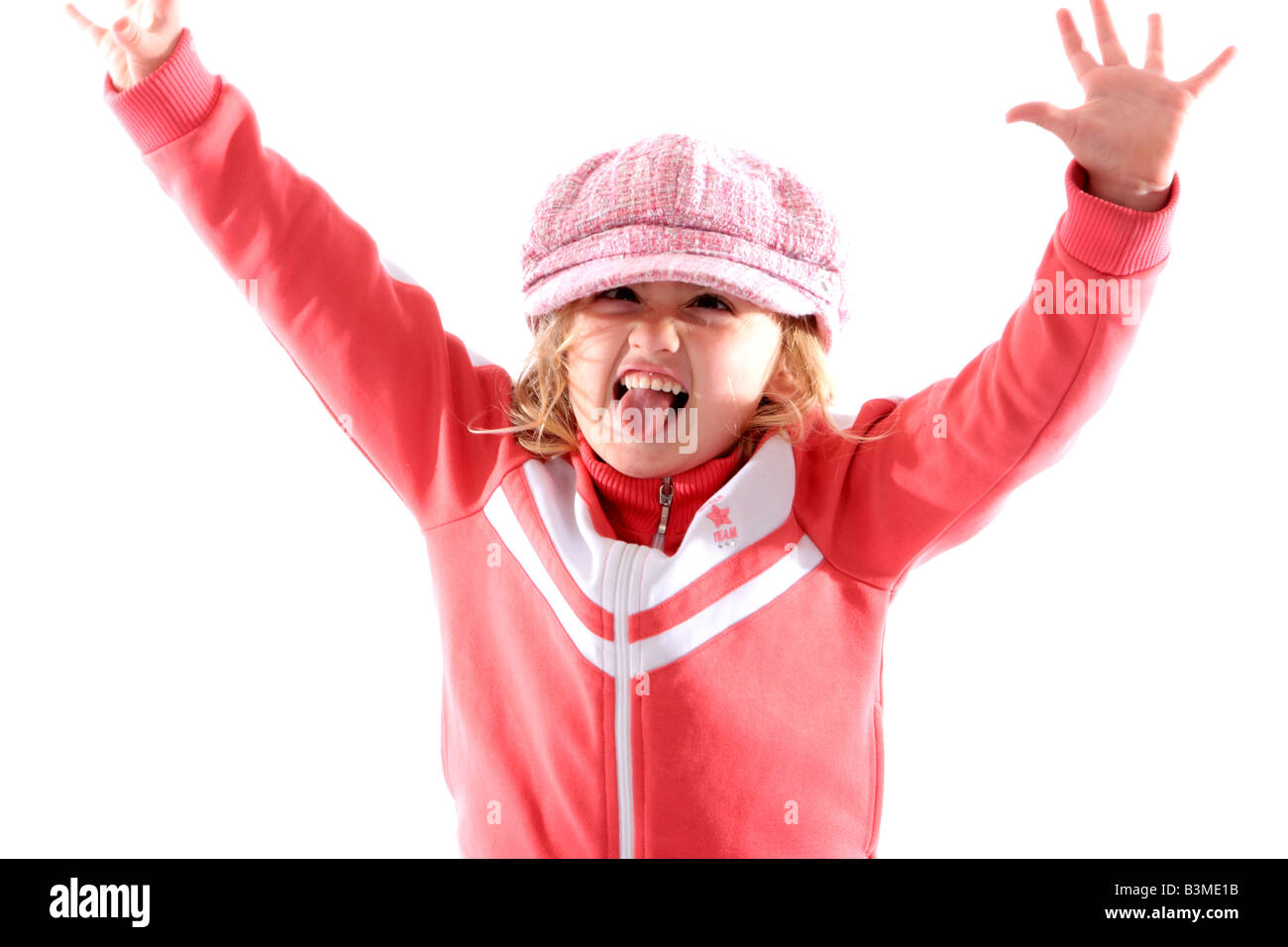 Young Girl Pulling Faces Model Released Stock Photo