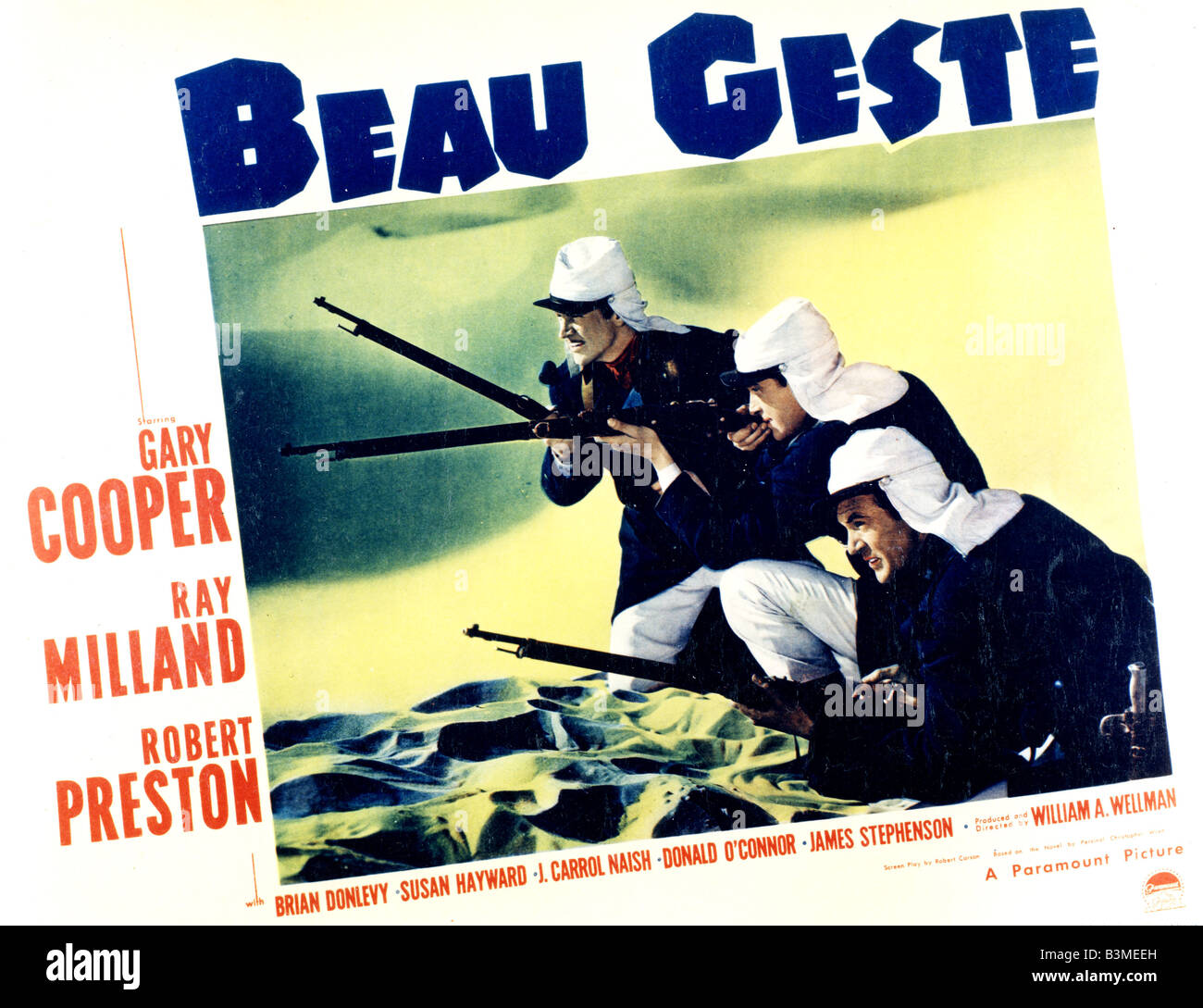 BEAU GESTE  Poster for 1939 Paramount film with  Gary Cooper Stock Photo