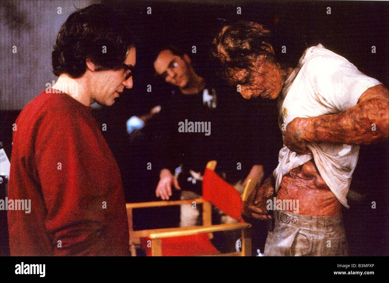 THE FLY 1986 TCF film with Jeff Goldblum here with Director David Cronenberg at left Stock Photo