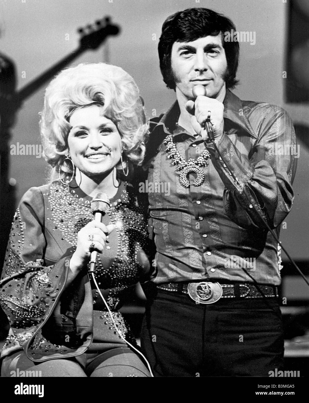 DOLLY PARTON  US Country & Western musician and actress with Ian Tyson Stock Photo