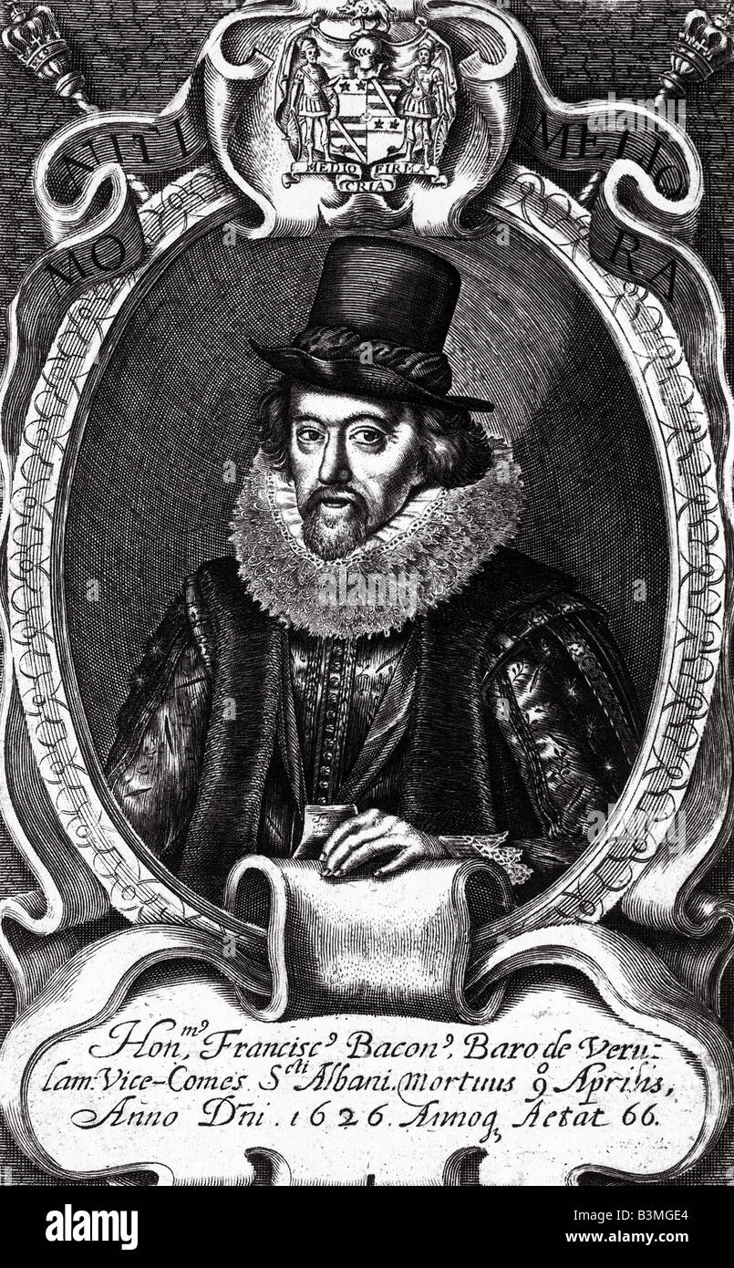 FRANCIS BACON  English philosopher and statesman 1561 to 1626 Stock Photo