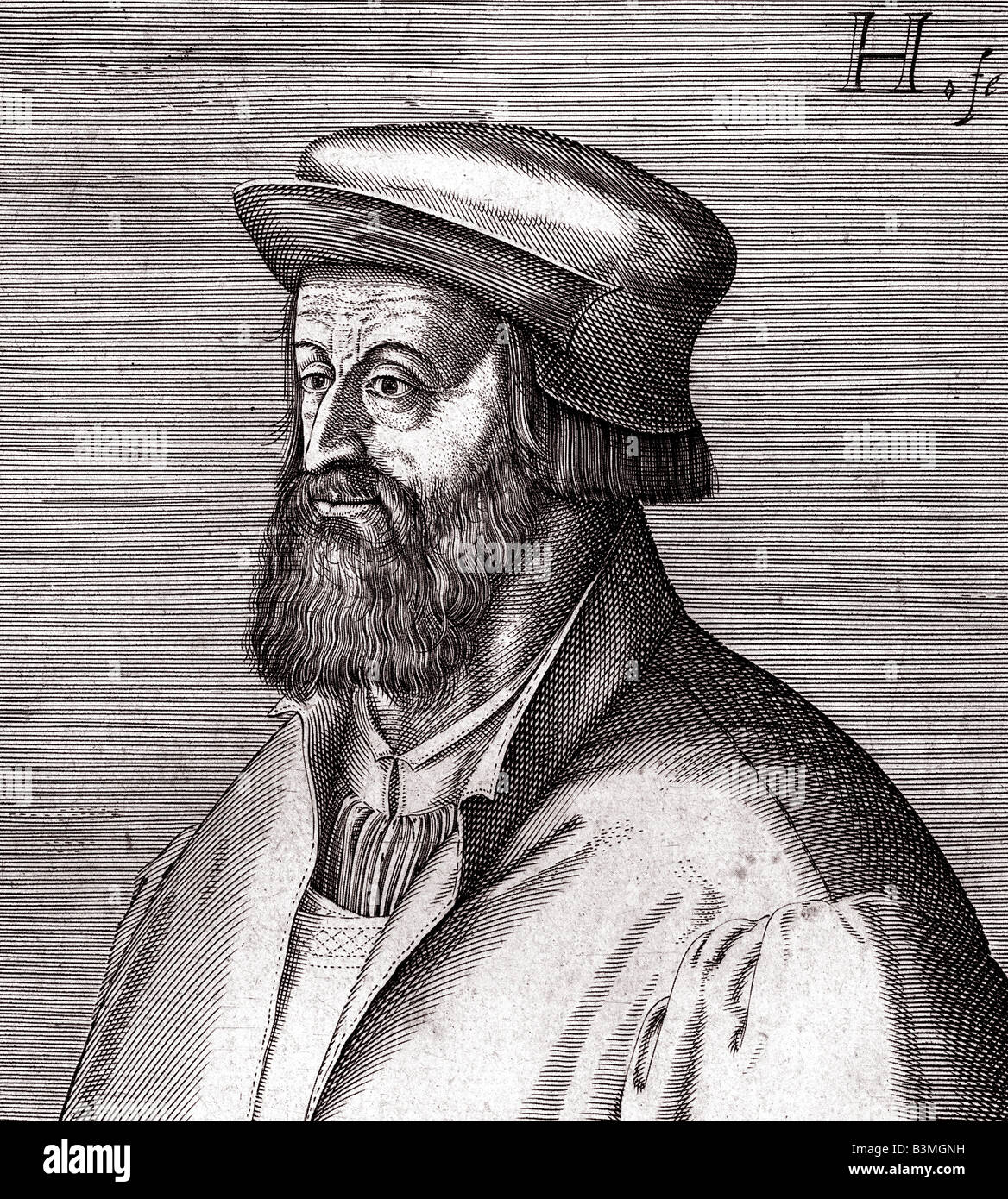 JOHN WYCLIFFE  English religious reformer and Bible translator c 1329 to 1384 Stock Photo