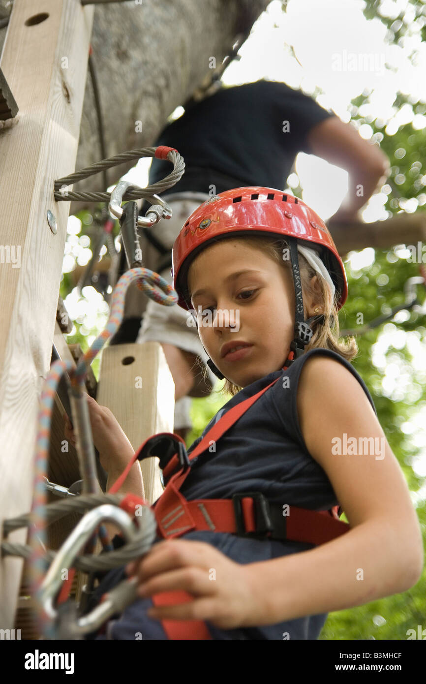 Children wearing safety harness hi-res stock photography and images - Alamy