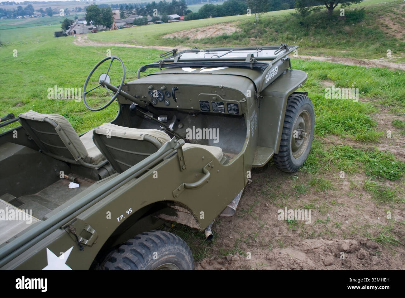 Popular US military vehicle Willys MB jeep most popular during World War 2 Stock Photo