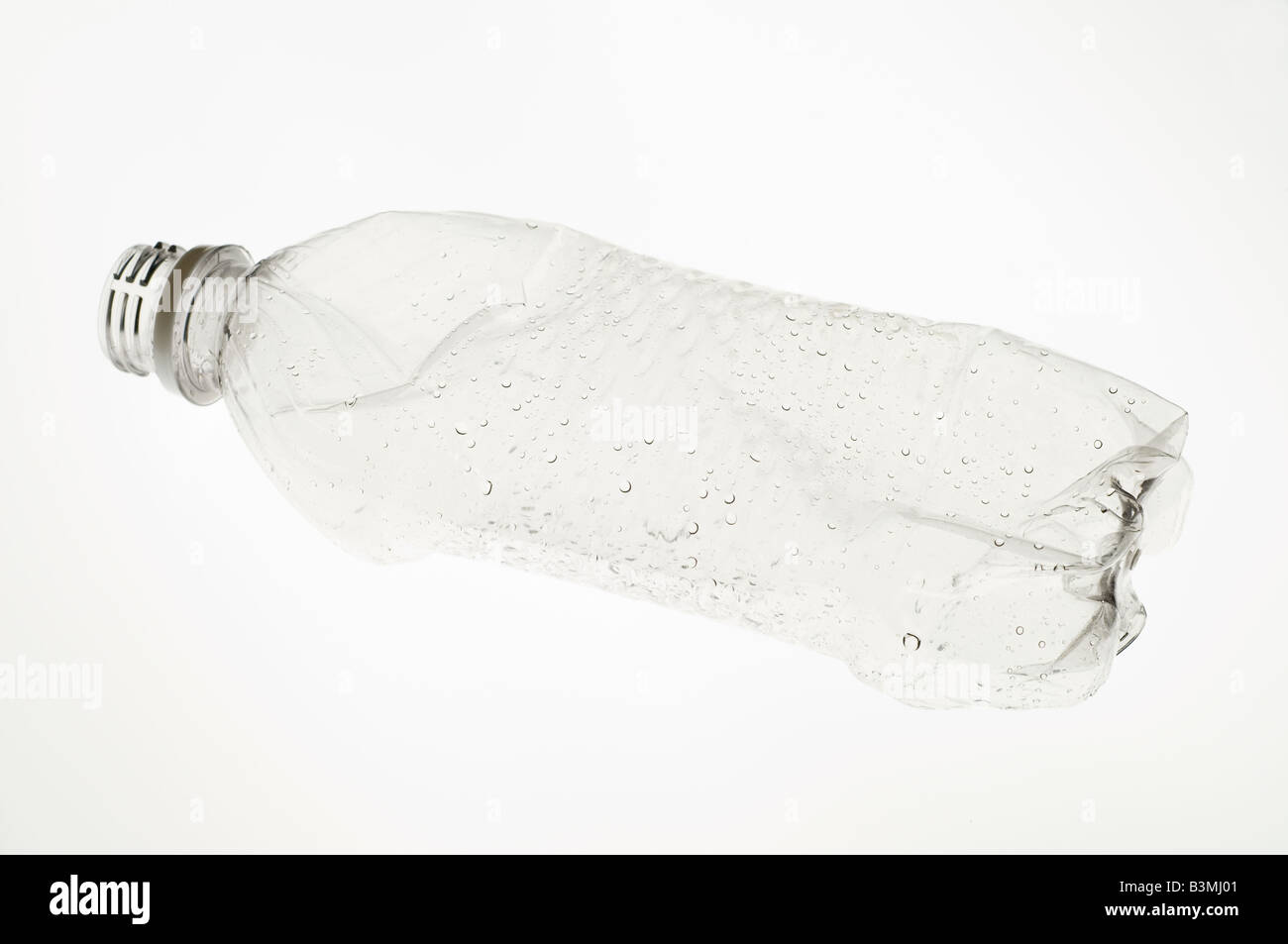 a flattened empty clear plastic water bottle Stock Photo Alamy