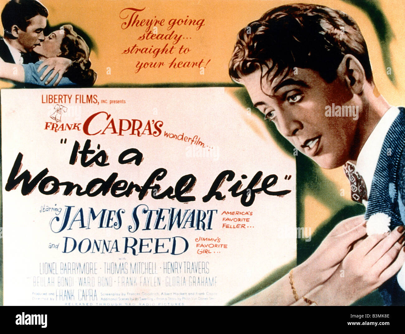 IT'S A WONDERFUL LIFE Poster for 1946 RKO film with James Stewart Stock Photo