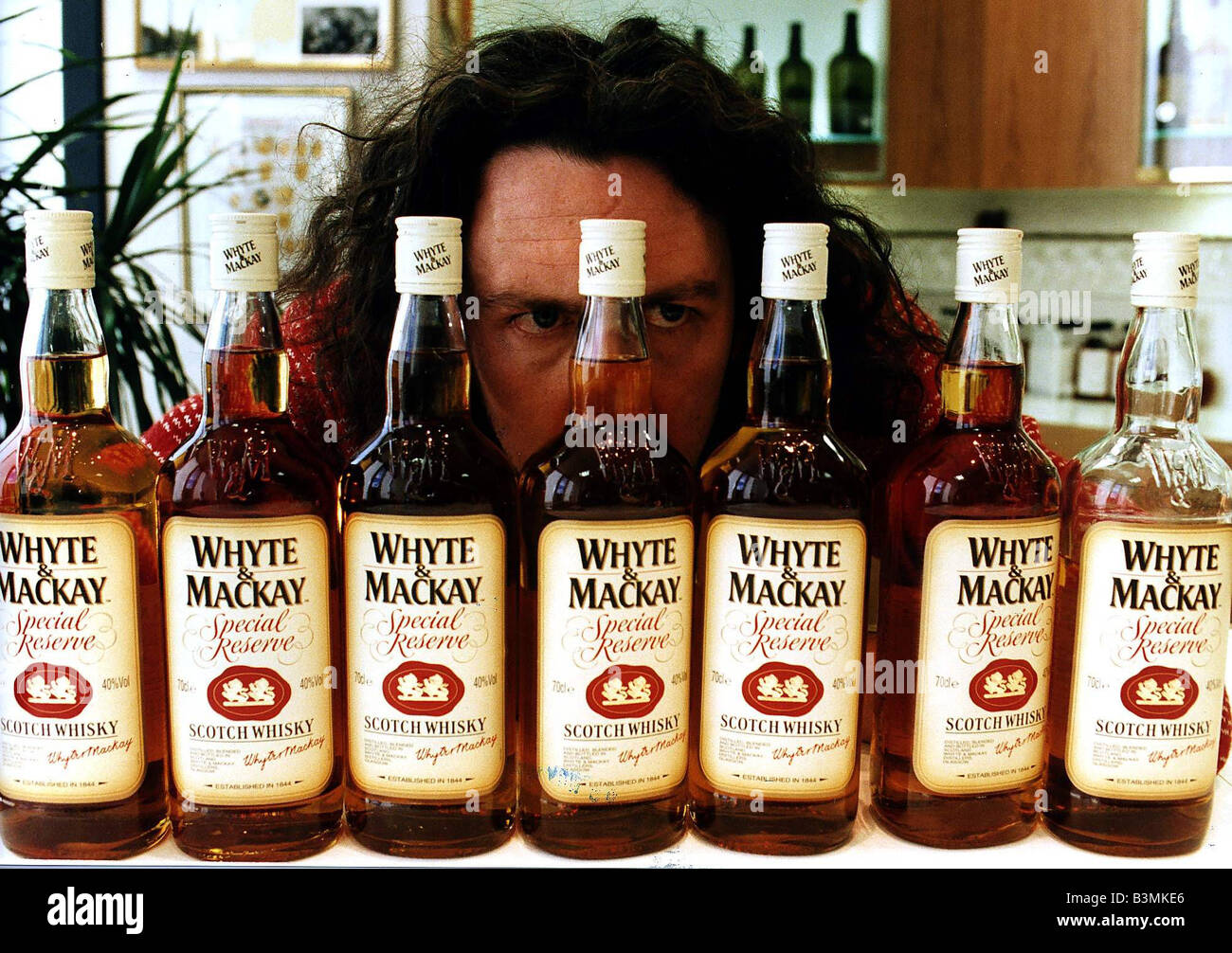 Whyte and MacKay whisky bottles television advert mirrorpix Stock Photo