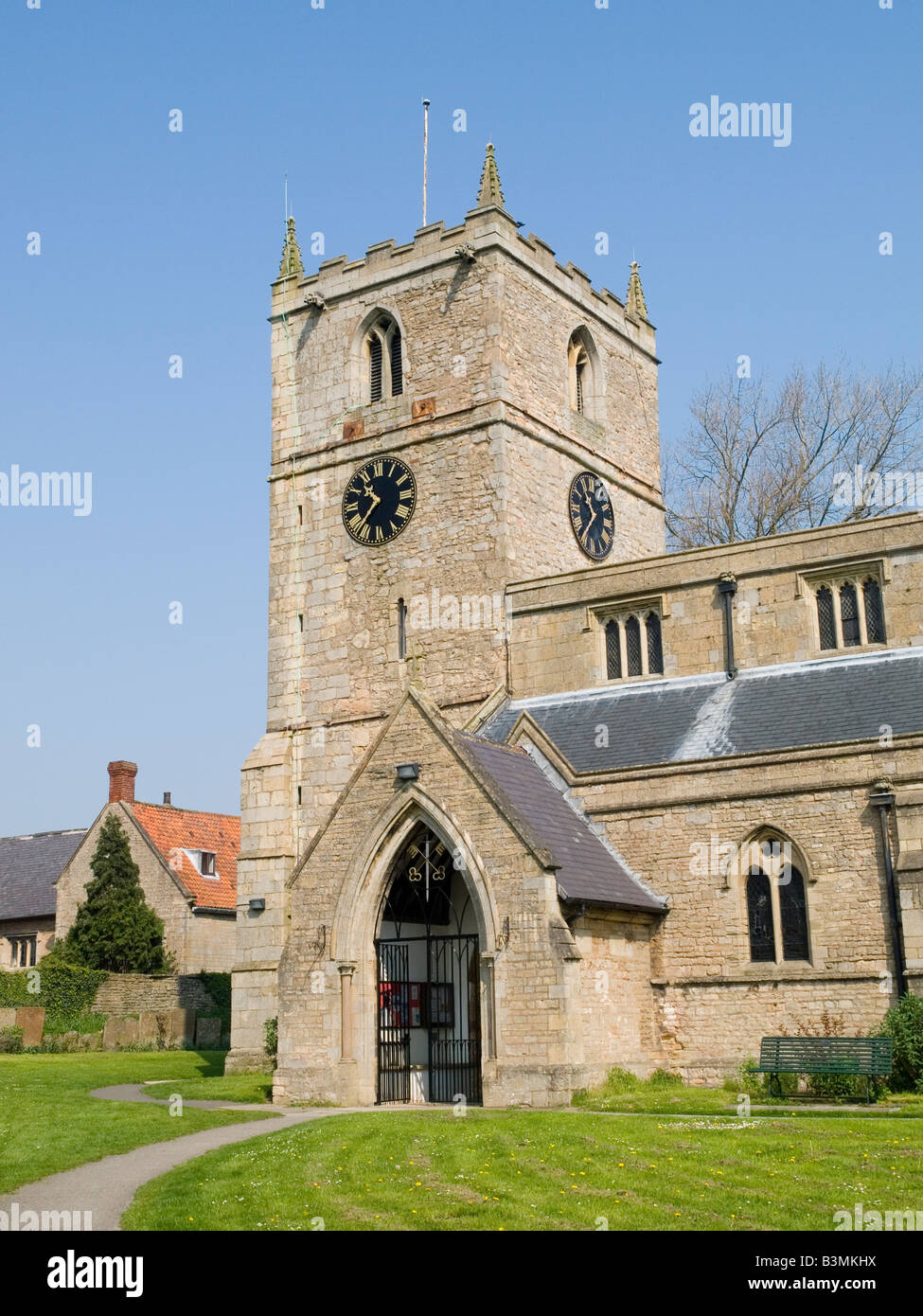 Warsop Church in Church Warsop near Mansfield, Nottinghamshire England