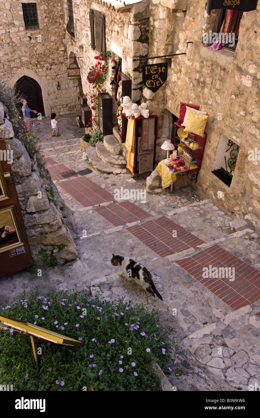 France Cote d Azur Eze The narrow streets of Eze in the hills above