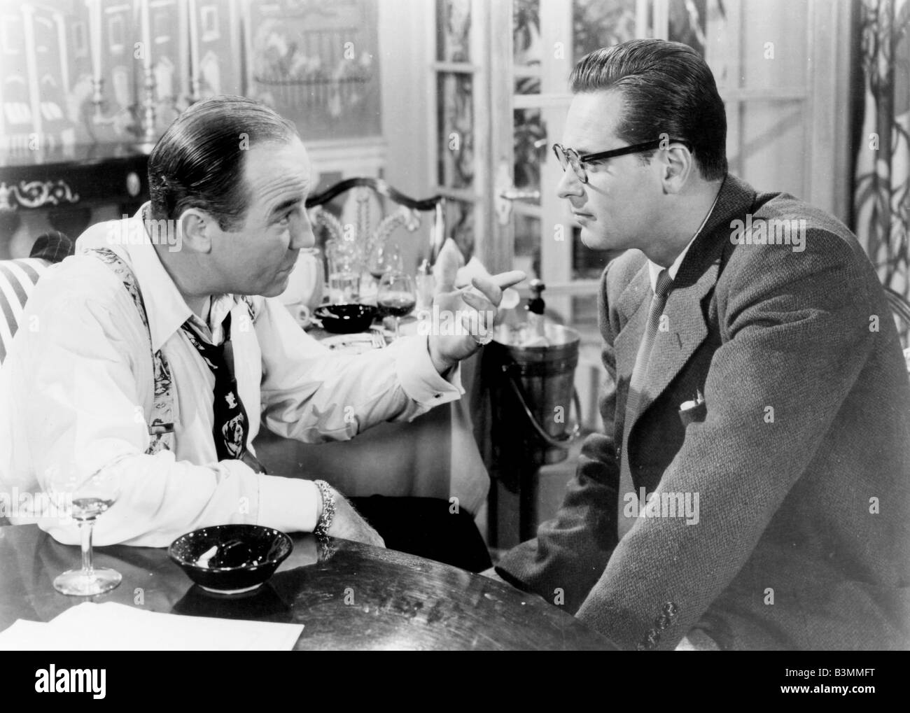 BORN YESTERDAY  1950 Columbia film with Broderick Crawford at left Stock Photo