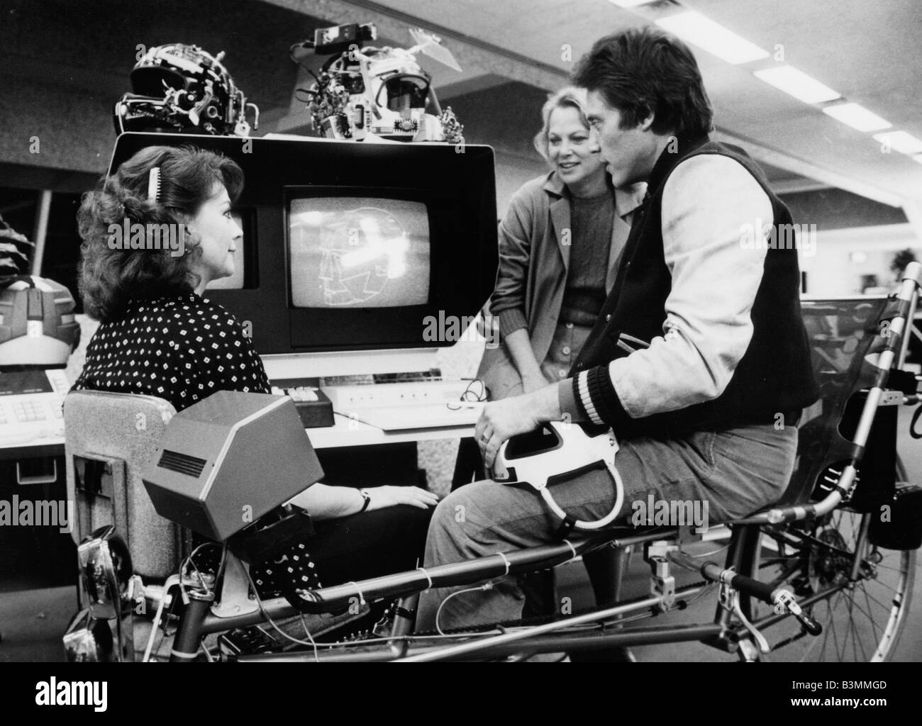 BRAINSTORM 1983 MGM film with Natalie Wood at left and Christopher Walken Stock Photo