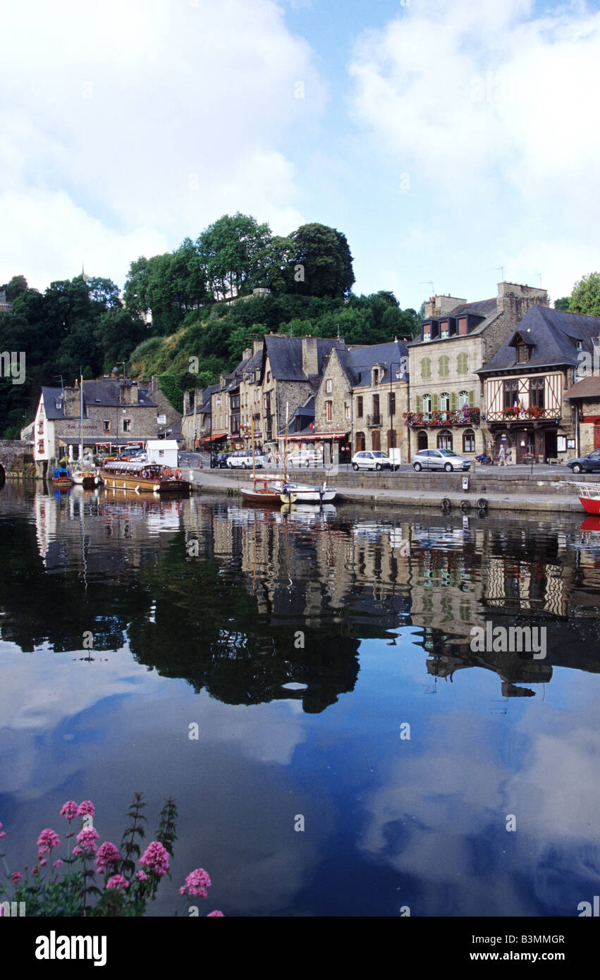 France Brittany Dinan The picturesque port area of Dinan Stock Photo