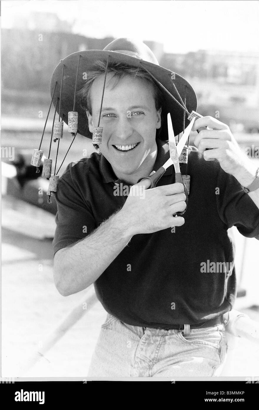 Mike Brosnan presenter wearing hat Stock Photo - Alamy