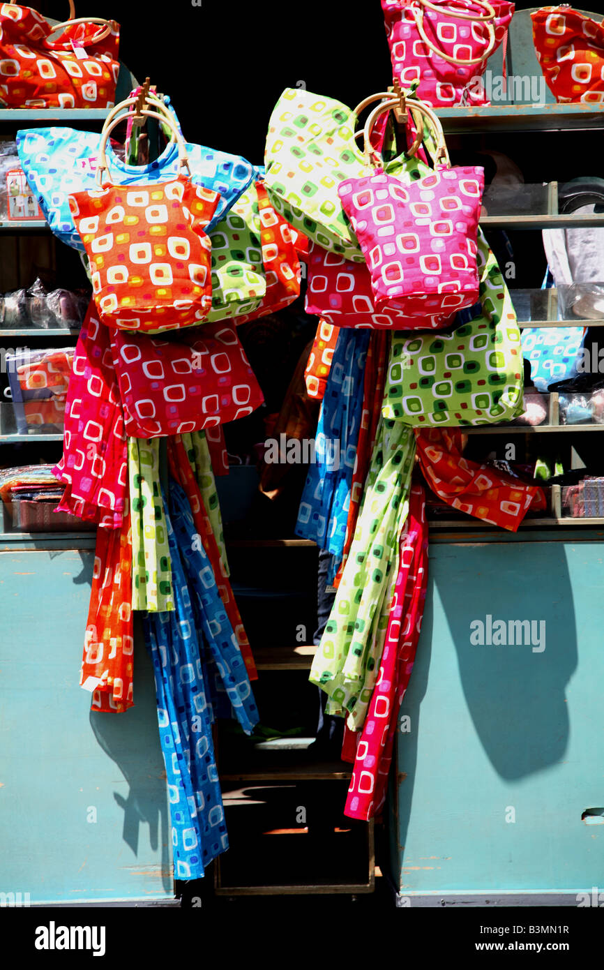 Italy Lombardy Milan Fashion accessories at a street market in Milan Stock Photo