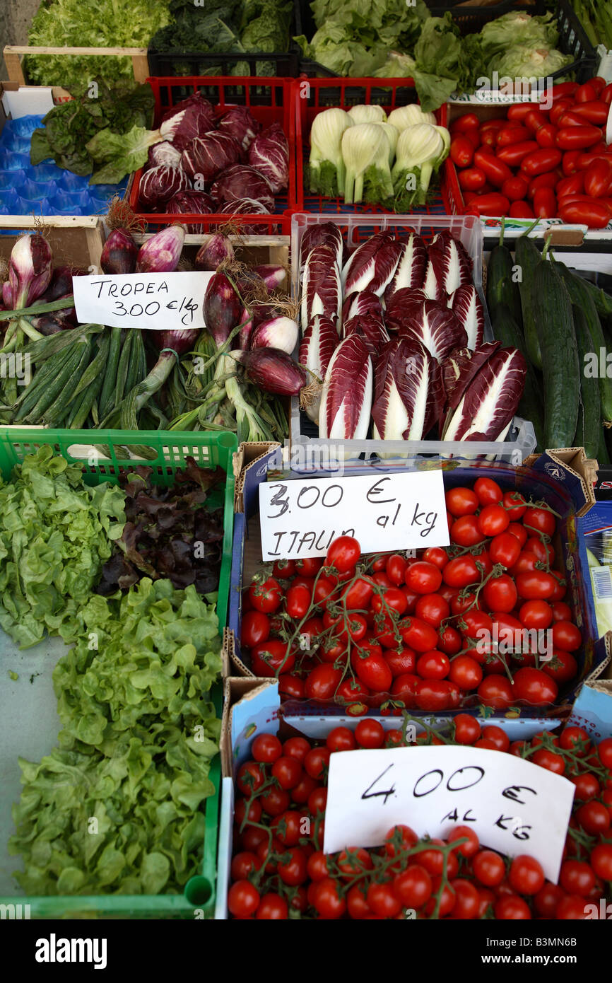 Italy Pistoia Vegetables displayed at local market in Pistoia ...