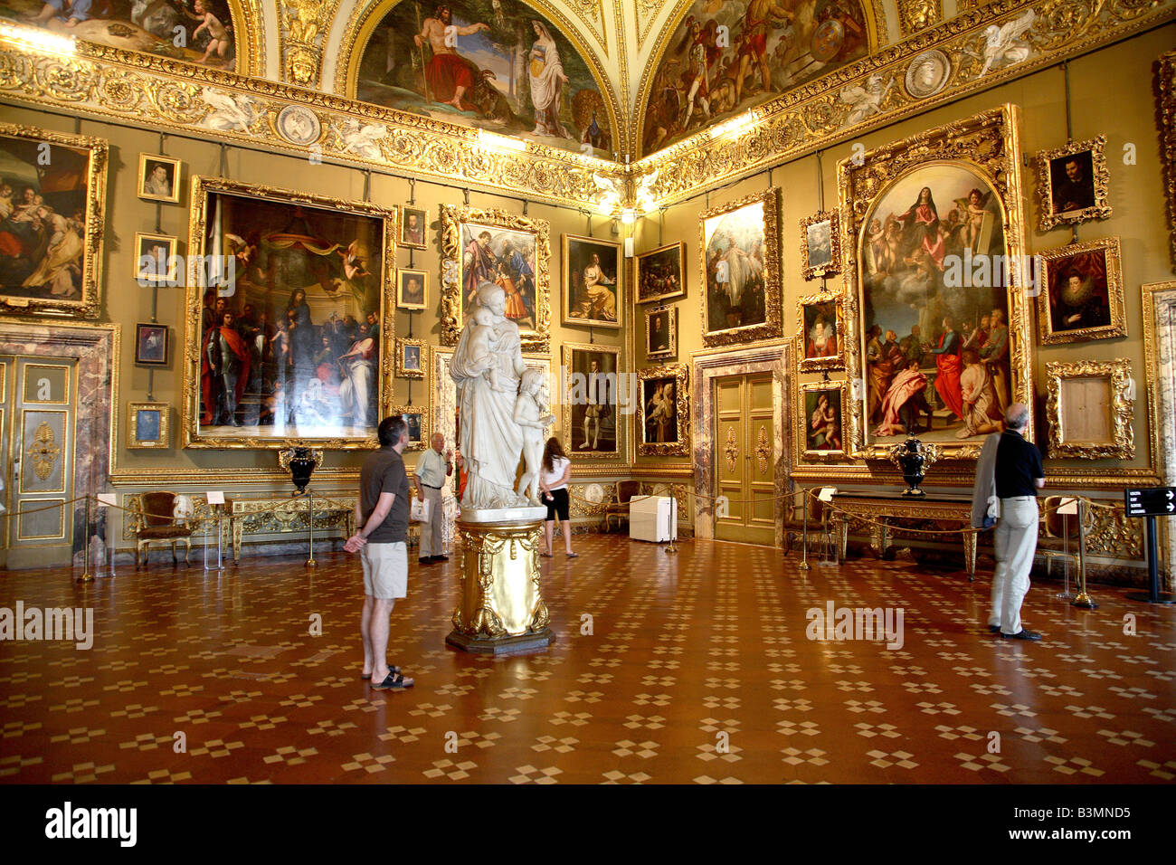 The Palazzo Pitti contains a vast array of art collected mainly by the Medici family Stock Photo