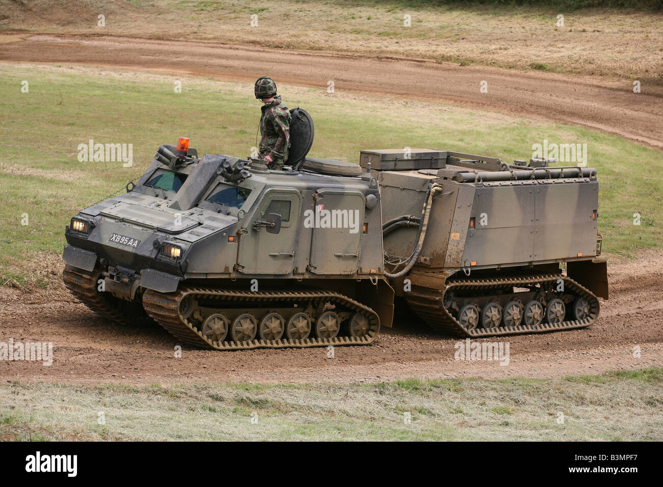 Viking armoured vehicle in action Stock Photo
