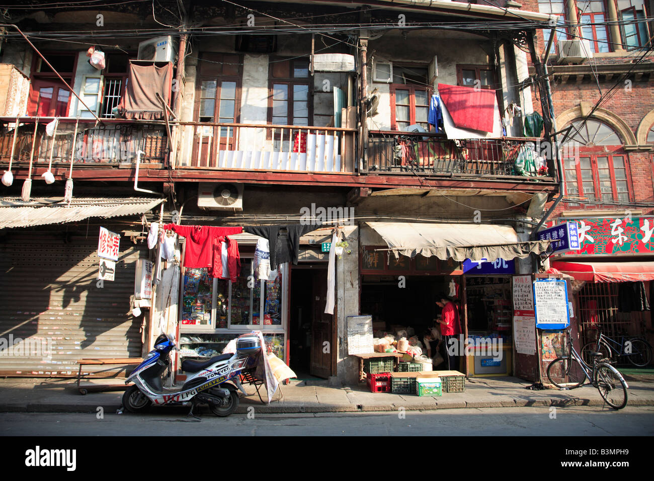 Longtang neighborhood traditional Chinese housing in Shanghai Shanghai