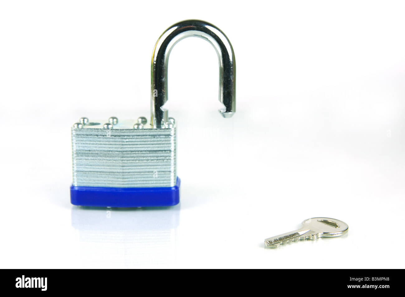 A padlock isolated against a white background Stock Photo - Alamy