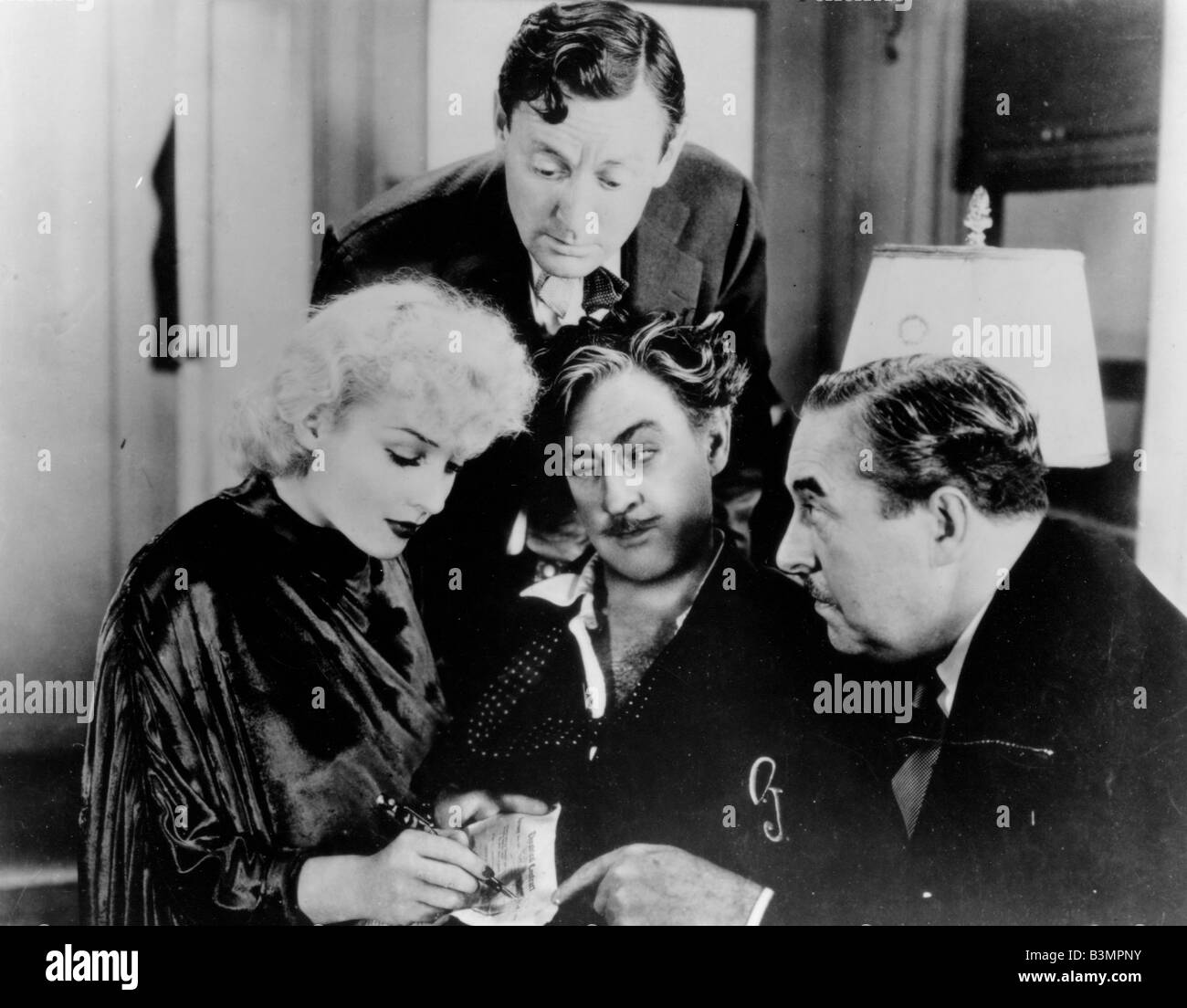 TWENTIETH CENTURY  1934 Columbia film with Carole Lombard and John Barrymore lower centre Stock Photo
