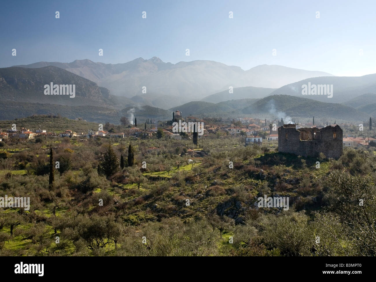 Kambos village the Mani Messinia Peloponnese Greece Stock Photo