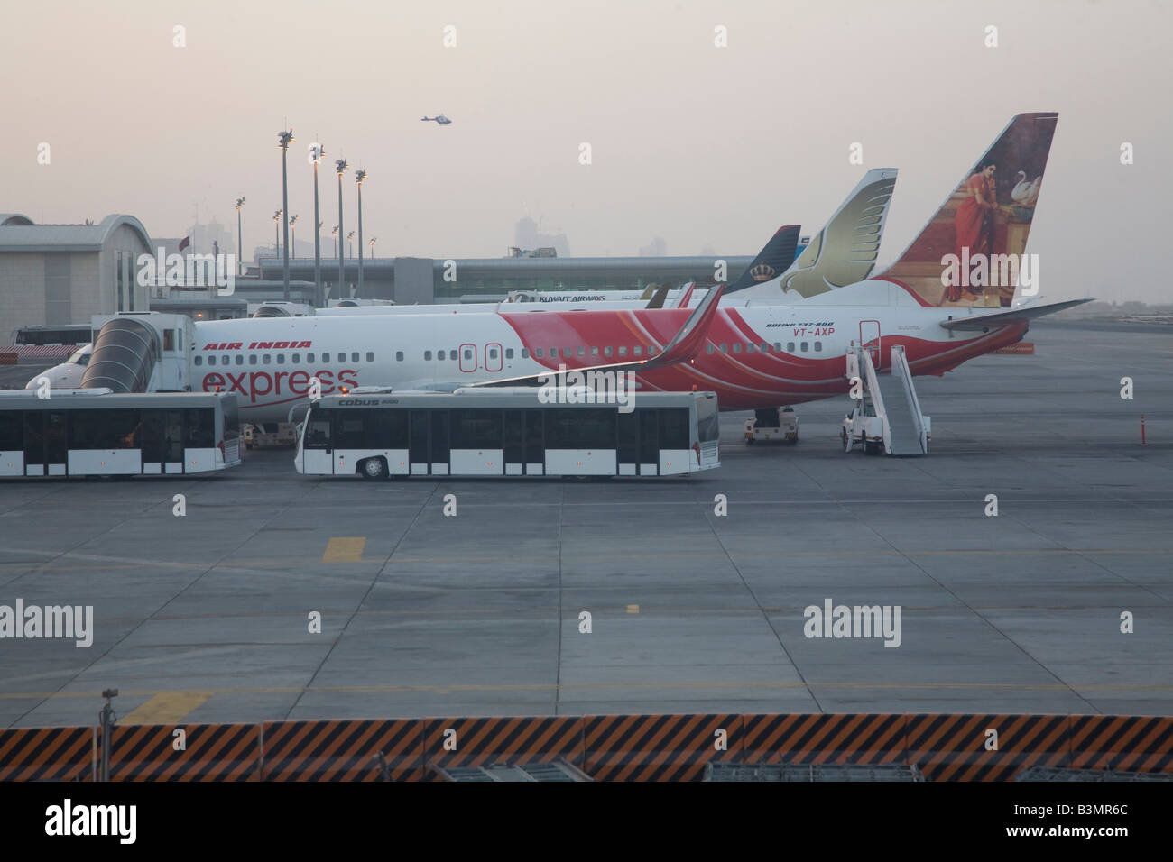 Gulf Air Planes at Doha Airport Qatar Middle East Stock Photo
