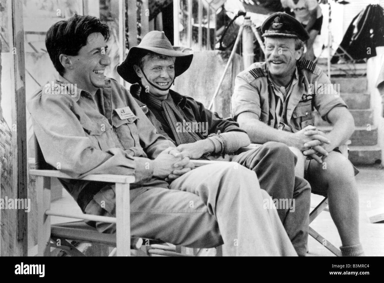 MERRY CHRISTMAS, MR LAWRENCE  1982 Recorded Picture film with from left Tom Conti, David Bowie and Jack Thompson Stock Photo