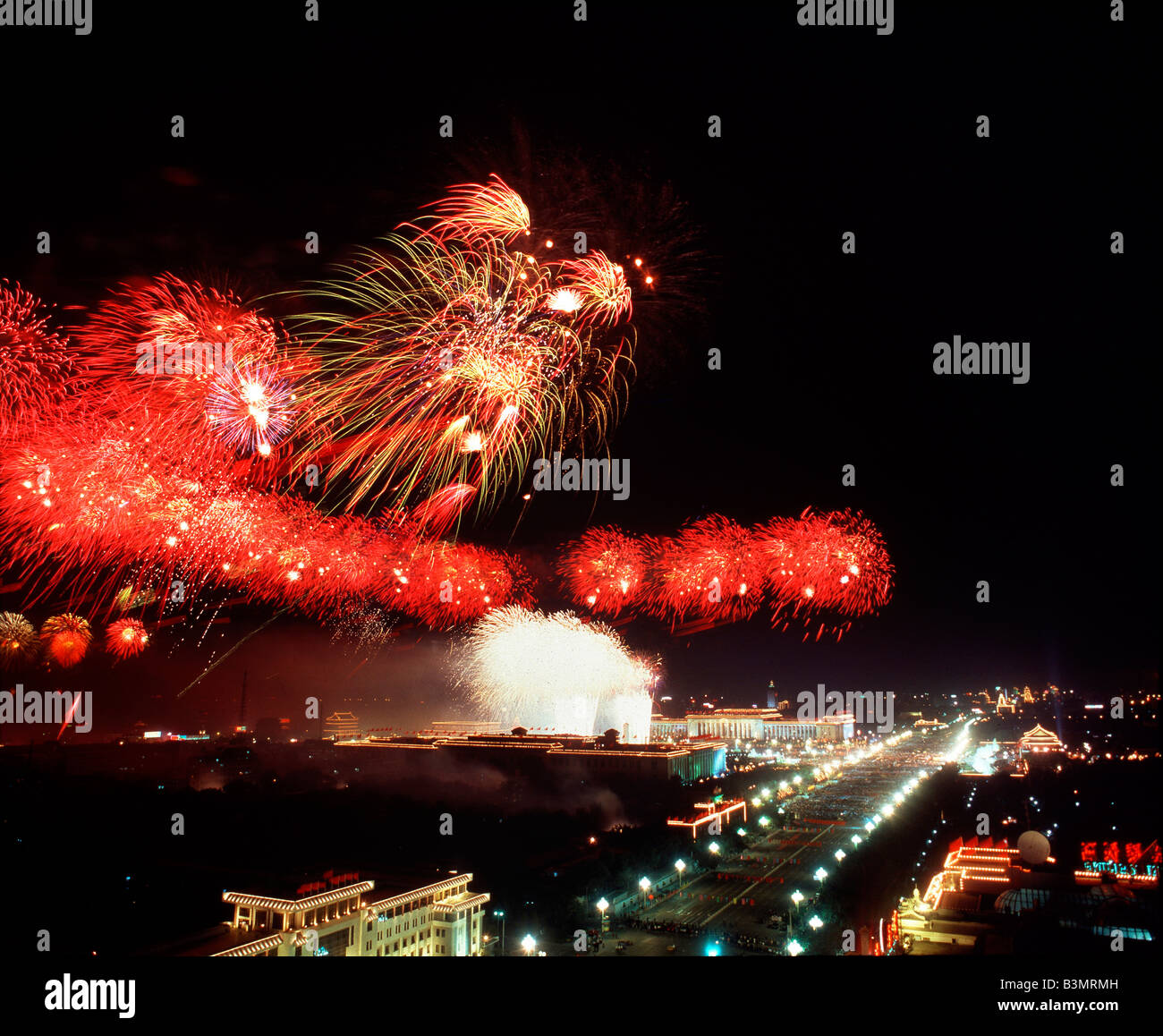 Fireworks In Tian'Anmen Square,Beijing,China Stock Photo Alamy