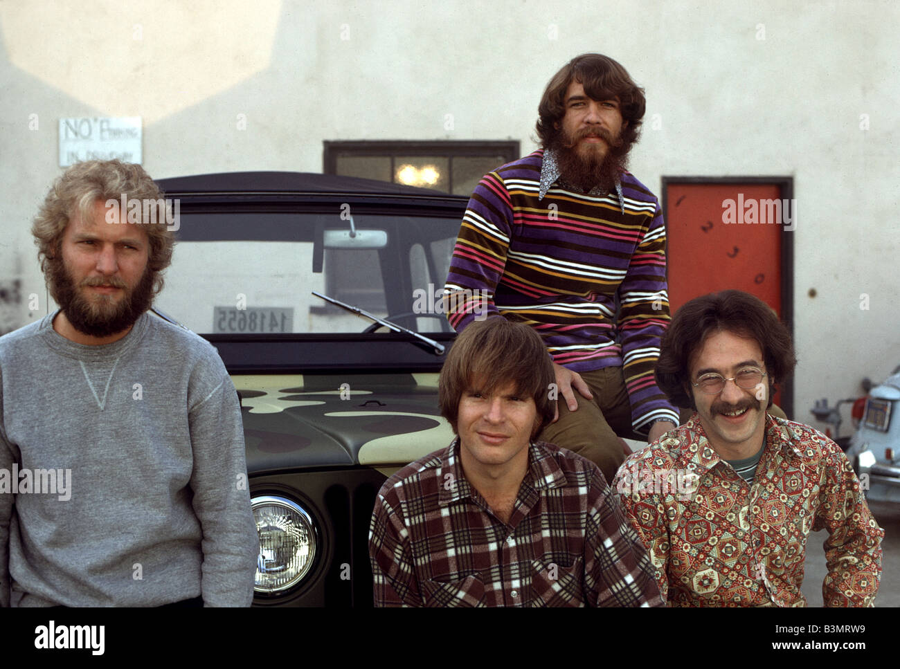 CREEDENCE CLEARWATER REVIVAL  US pop group in 1971 - See Description below for names Stock Photo
