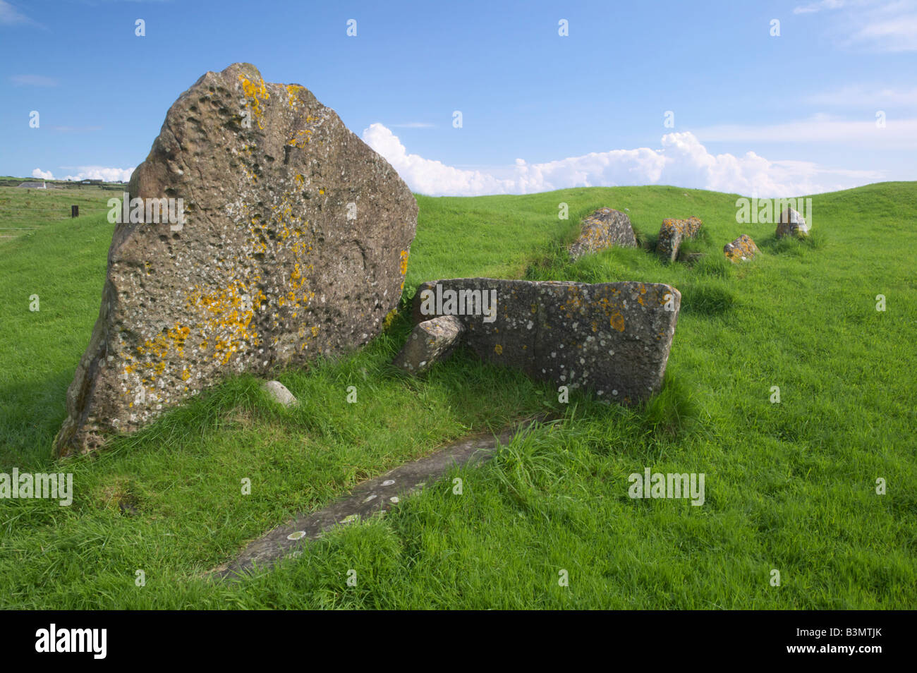 The Torrylin Chambered Cairn, near Lagg and Kilmory, Isle of Arran, North Ayrshire, Scotland, UK. Stock Photo
