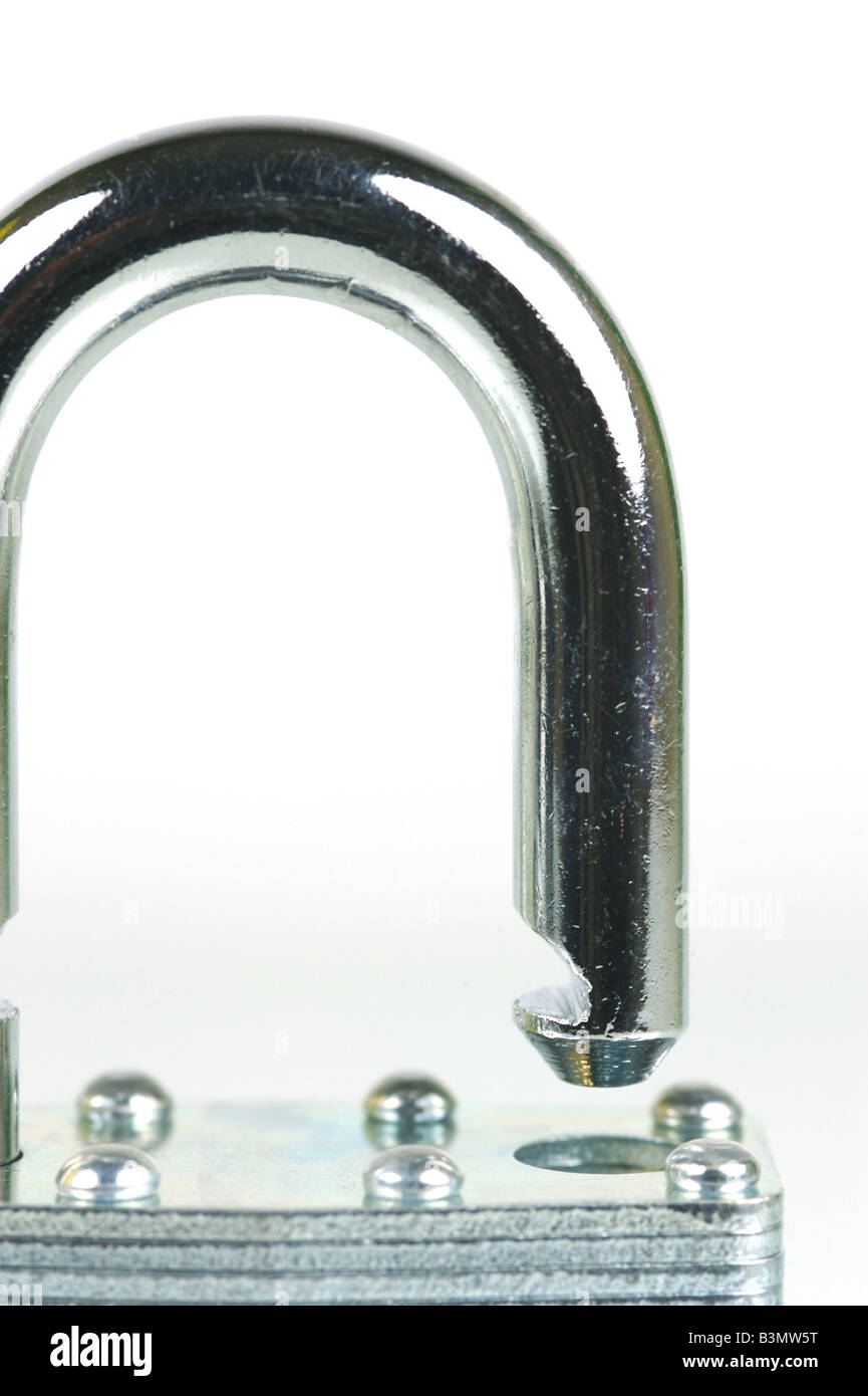 A padlock isolated against a white background Stock Photo - Alamy