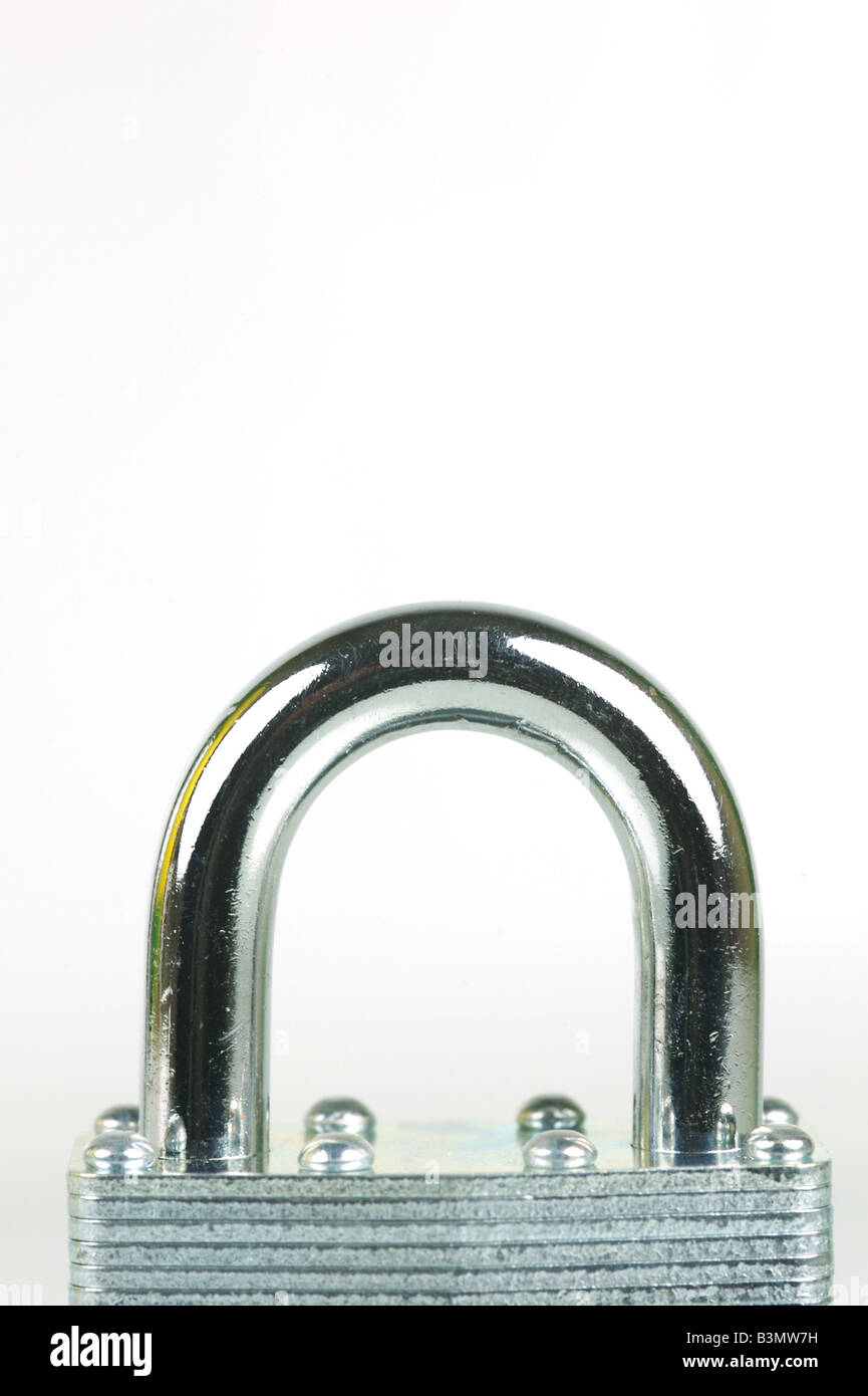 A padlock isolated against a white background Stock Photo - Alamy