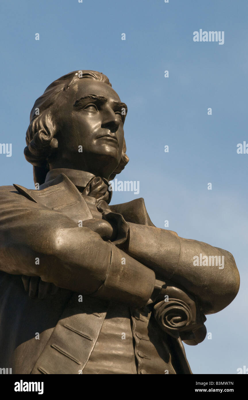Statue of Samuel Adams located in Boston, Massachusetts Stock Photo
