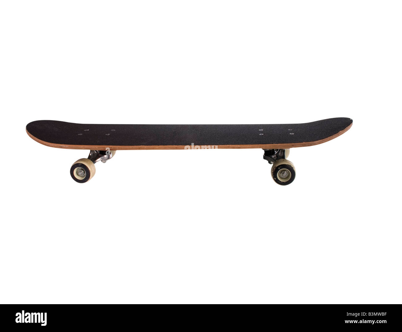 black skateboard isolated on a white background Stock Photo Alamy