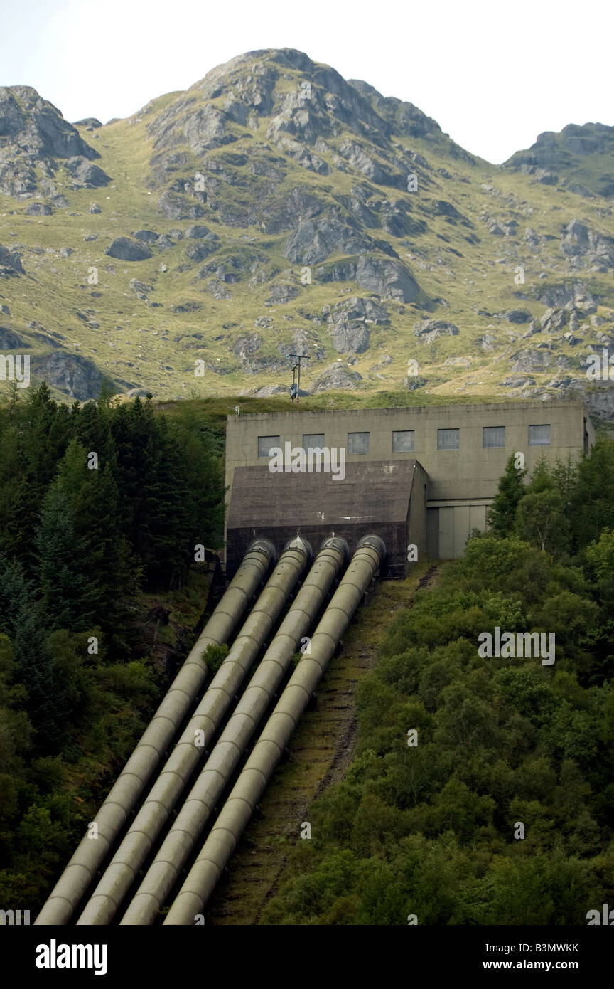 Hydro-electric PowerStation on the banks of Loch Lomond Stock Photo