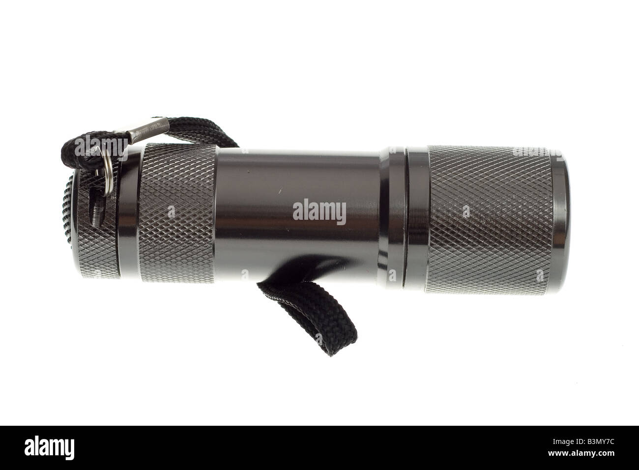 Isolated metal LED flashlight over white background Stock Photo Alamy