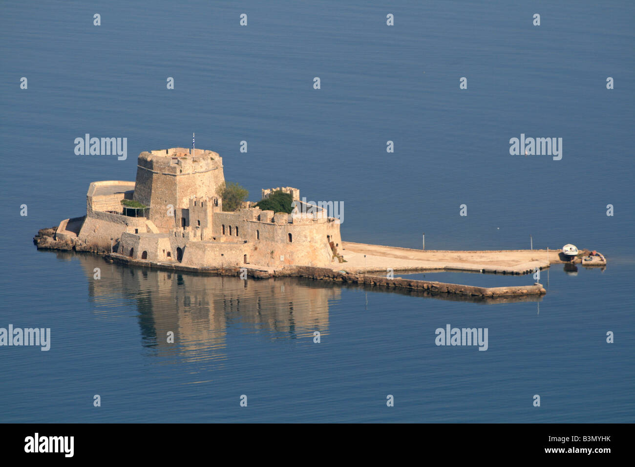 Bousdri, the harbour fortress protecting Nafplion Stock Photo