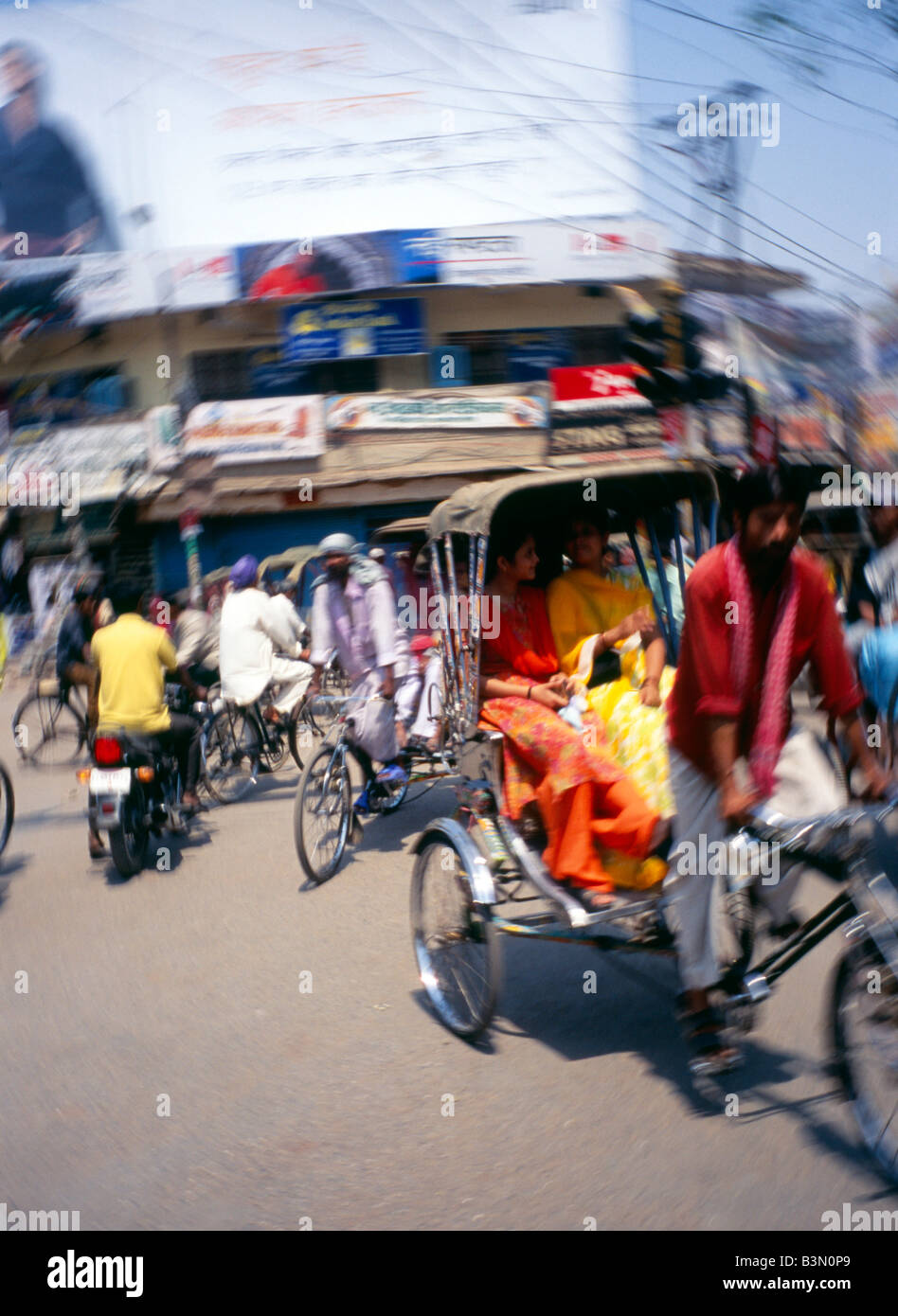 Varanasi Rickshaws rickshaws in street, Varanasi, India Stock Photo - Alamy