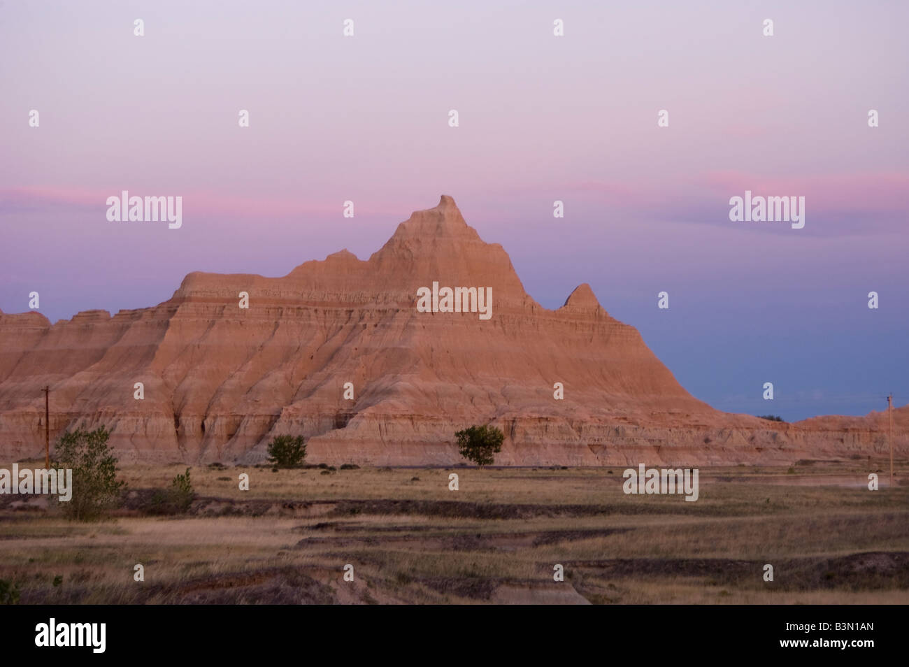 scenic view of Badlands National Park in South Dakota USA Stock Photo