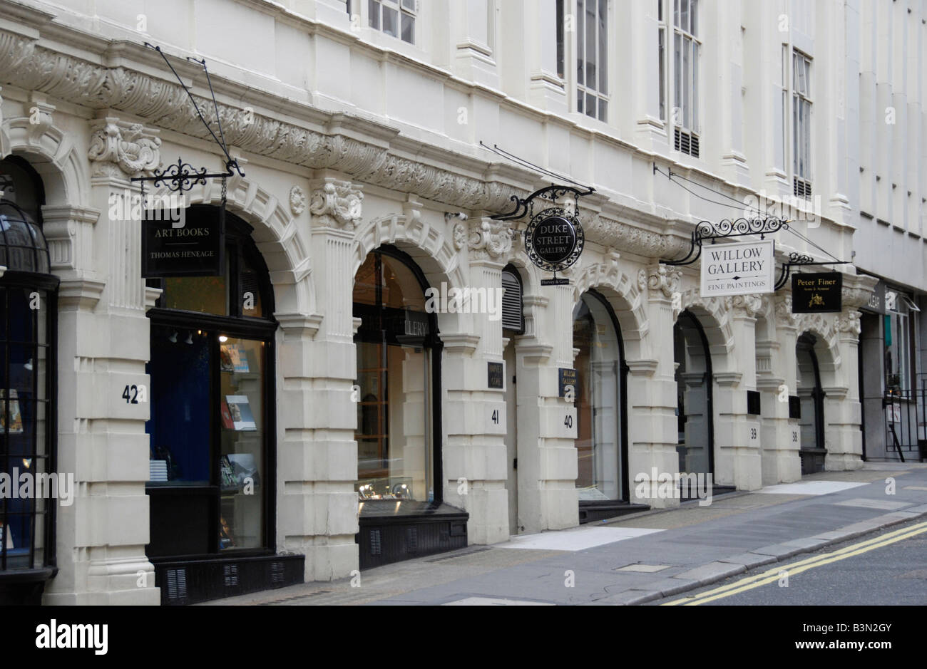 Art Galleries in Duke Street St James London England Stock Photo Alamy