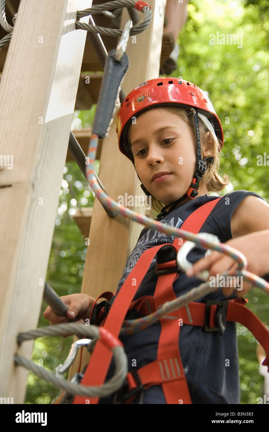 Children wearing safety harness hires stock photography and images Alamy