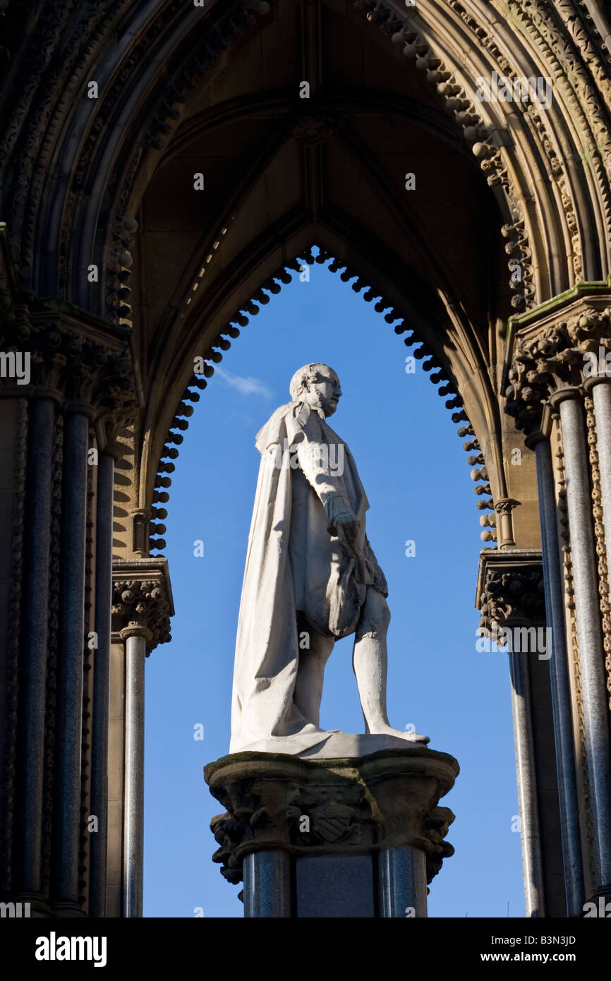 Prince Albert Memorial Albert Square Manchester Lancashire Stock Photo